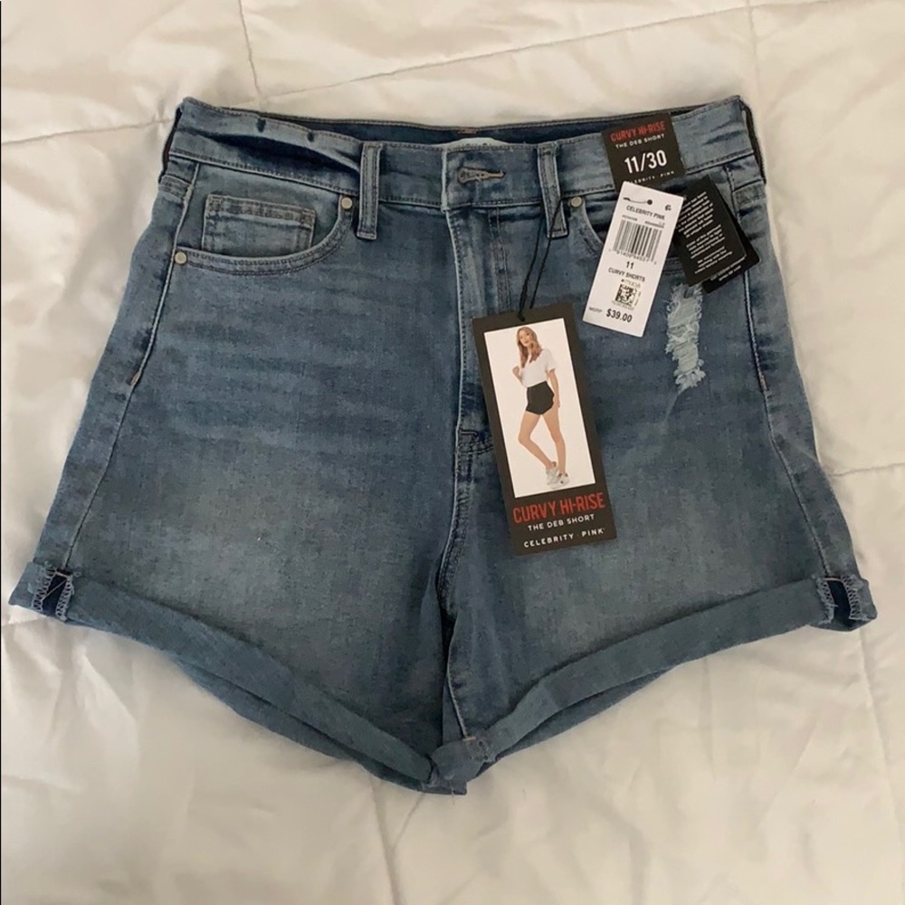 Denim Shorts High Waisted
